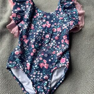 Floral Kids Swim One Piece